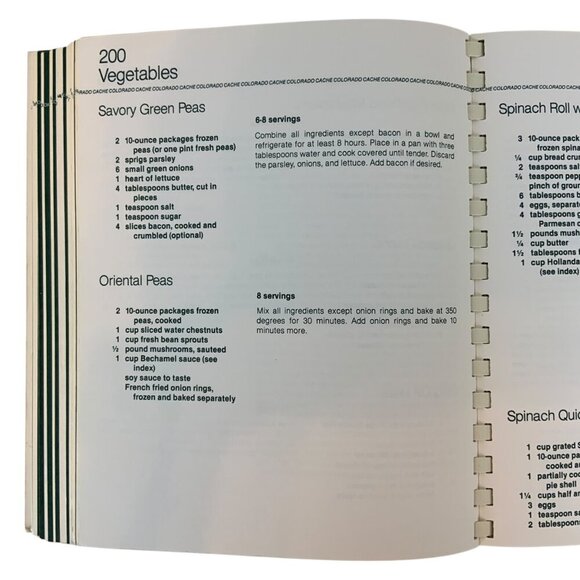 Colorado Cache Cookbook Junior League Denver 10th Anniversary Ltd Ed Spiral 1988 - Picture 9 of 12